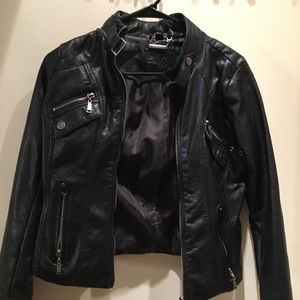Black Leather Jacket (Some holes)